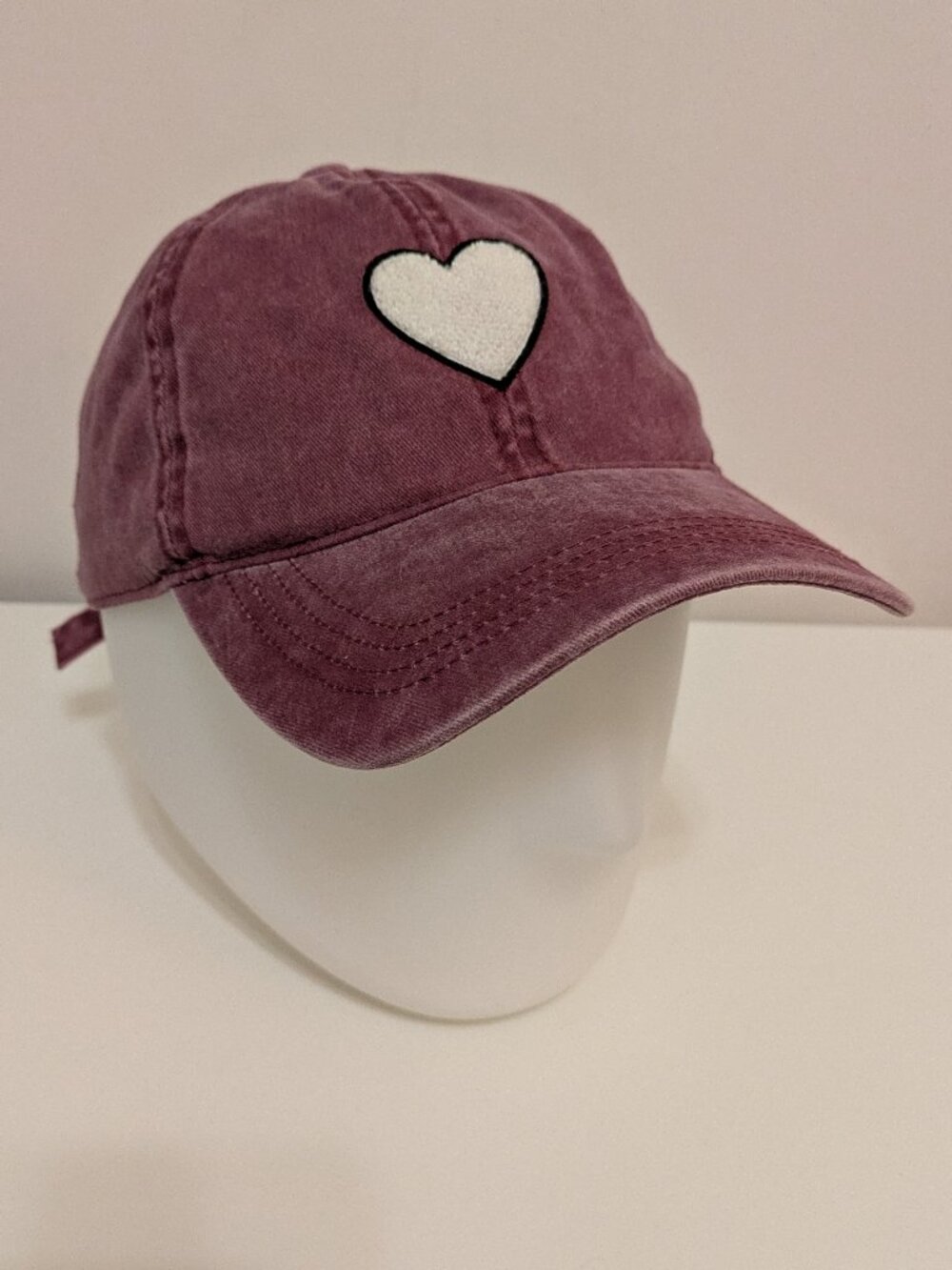 Red Cap with White Heart
